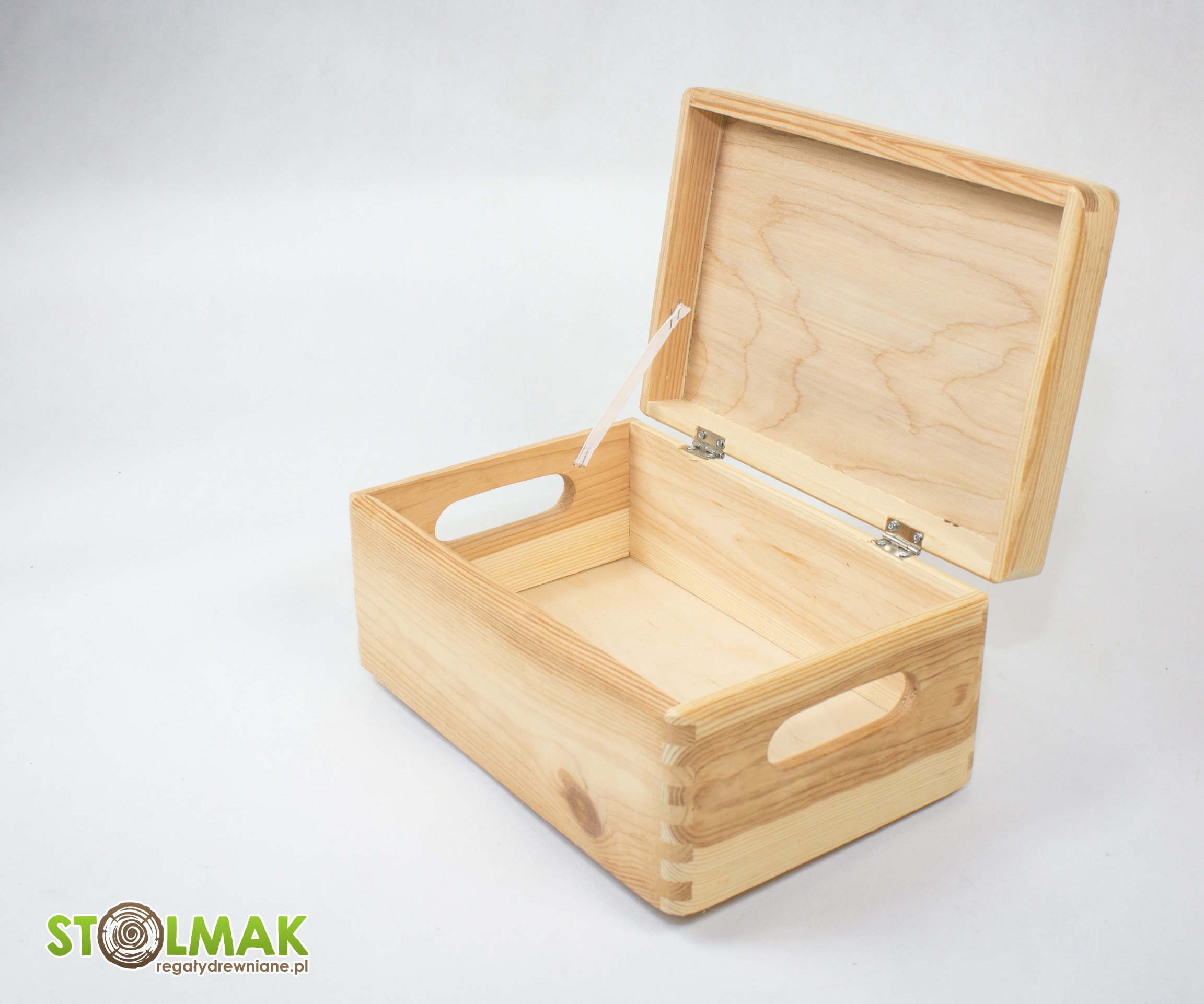 Box of wood with lid 300x200x140